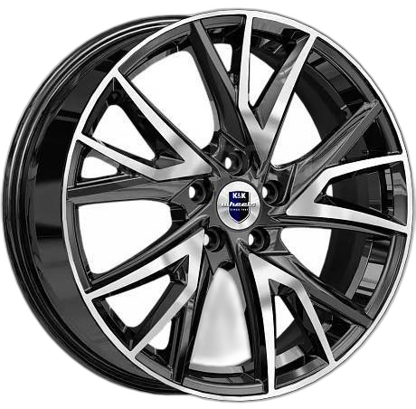 K&K Диск ЛС 18x6,5 5x114,3 Кайлас (КС1054) алмаз чёрный (КиК) 37 /66,6/