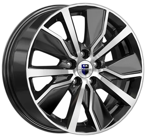 K&K Диск ЛС 16x6,5 5x110 Гамбит (КС961) алмаз чёрный (КиК) 38 /65,1/