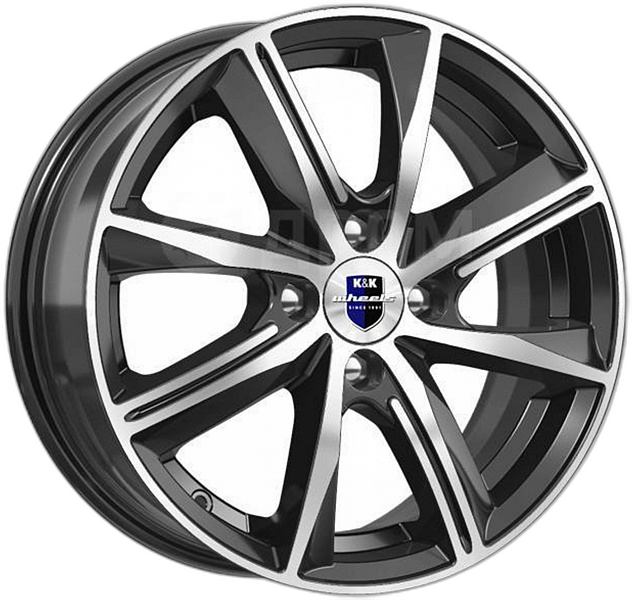 K&K Диск ЛС 15x6 4x100 Арнар (КС890) алмаз чёрный (КиК) 50 /60,1/