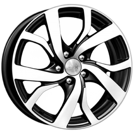 K&K Диск ЛС 16x6,5 5x114,3 Палермо (КС607) алмаз чёрный (КиК) 46 /67,1/