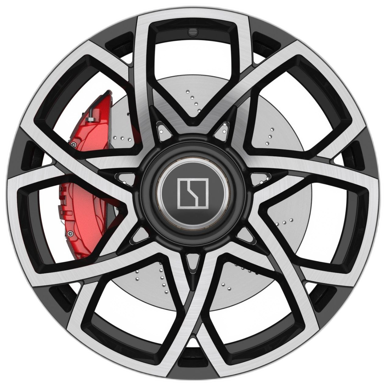 Vissol Диск ЛС 22x9,5 5x108 F-1527 Forged (Zeekr) Gloss Black with Machined Face (VISSOL) 38 /63,4/