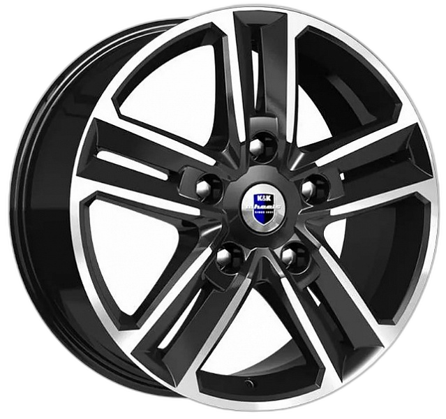 K&K Диск ЛС 18x8 5x114,3 Backfire (КС763) алмаз чёрный (КиК) 45 /67,1/