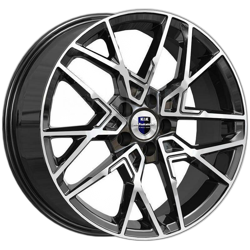 K&K Диск ЛС 18x7 5x112 Вудроф (КС1044) алмаз чёрный (КиК) 43 /57,1/