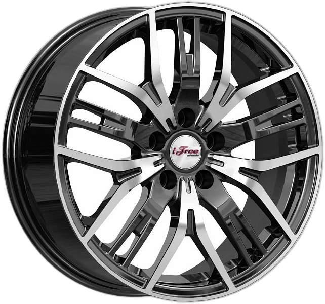 iFree Диск ЛС 17x7 5x100 Аскет (КС1072) блэк джек (iFree) 38 /57,1/