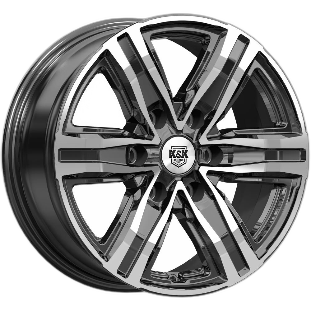 K&K Диск ЛС 17x7,5 6x139,7 R8 (КС1174) алмаз чёрный (КиК) 30 /106,1/