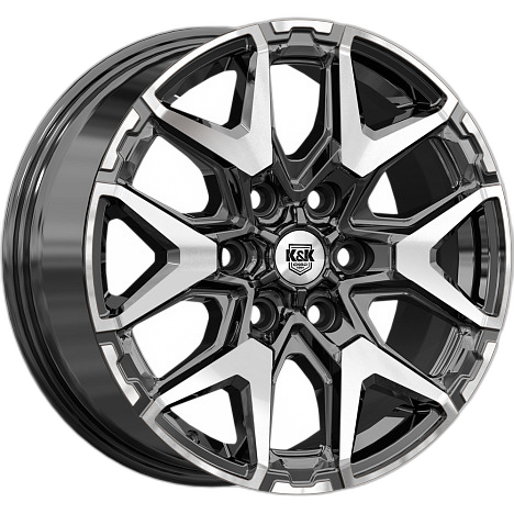 K&K Диск ЛС 18x7,5 6x139,7 Гангут (КС1176) алмаз чёрный (КиК) 36 /100,1/