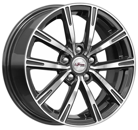 iFree Диск ЛС 15x6 5x100 Драйвер (КС996) блэк джек (iFree) 38 /57,1/