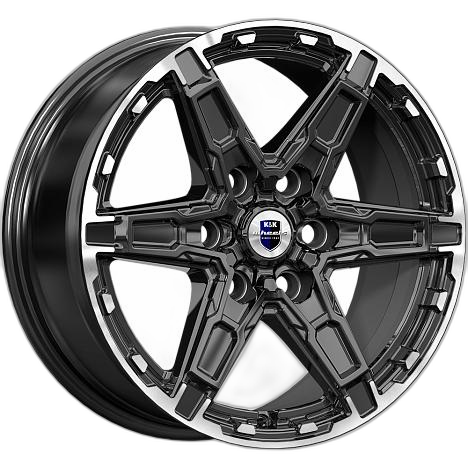 K&K Диск ЛС 18x8 6x114,3 Дистрикт (КС1159) чёрный бриллиант (КиК) 25 /66,1/