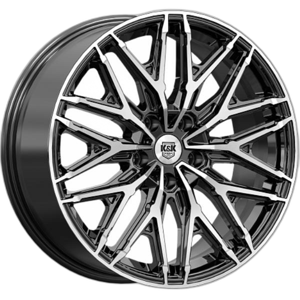 K&K Диск ЛС 19x8 5x114,3 Клермон (КС1156) алмаз чёрный (КиК) 45 /67,1/