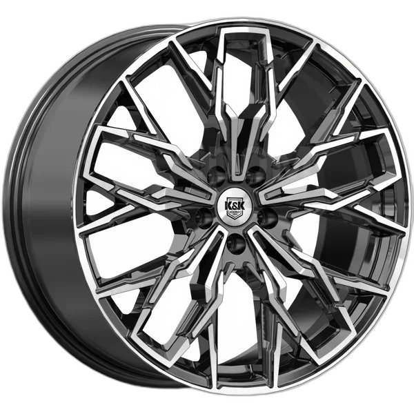 K&K Диск ЛС 20x9 5x130 Элерон (КС1168) алмаз чёрный (КиК) 50 /71,6/