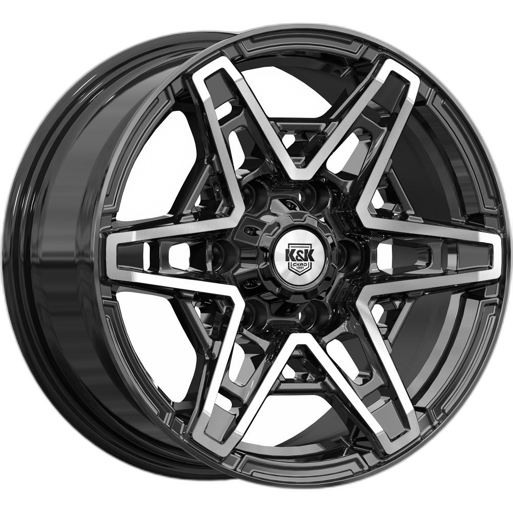 K&K Диск ЛС 17x8 6x139,7 Блэкберн (КС1129) алмаз чёрный (КиК) 25 /106,1/