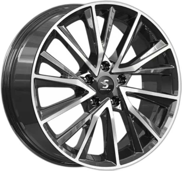 СКАД Premium Series Диск ЛС 18x7,5 5x108 КР010 (Tiggo 8 Pro) Diamond Black Gris (СКАД Premium Series) 47 /60,1/