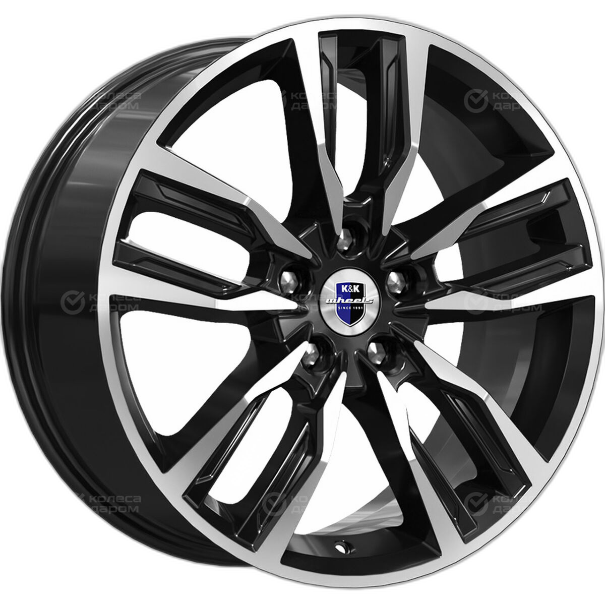 K&K Диск ЛС 18x8 5x114,3 Борэй (КС901) алмаз чёрный (КиК) 45 /67,1/